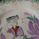 Lot plat creux et 4 assiettes Saint Amand vers 1900