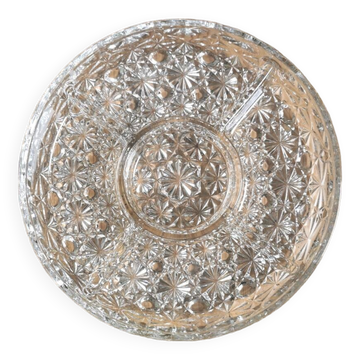 Plat à apéritif vintage en verre