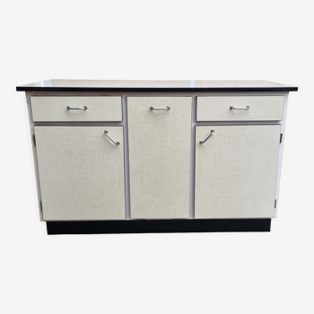 Buffet low bahut in formica, vintage, 70s