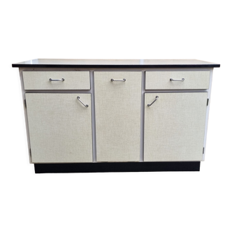 Buffet bahut bas en formica, vintage, années 70