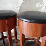 Lot of five old bistro stools