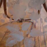 Glass and rattan hanging