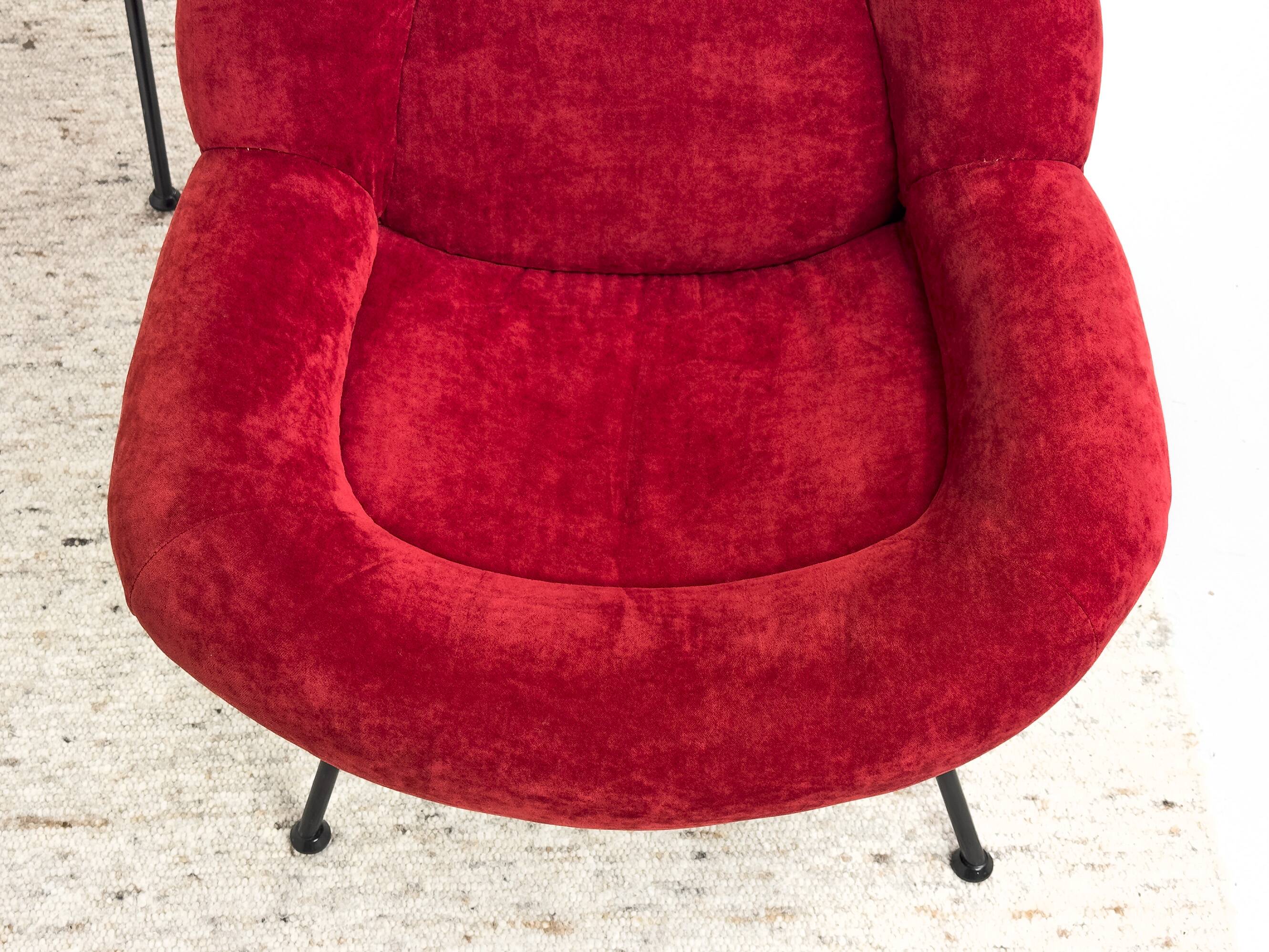 Red Lounge Chairs by Fritz Neth for Correcta, 1950s, Set of 2