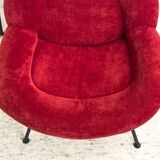 Red Lounge Chairs by Fritz Neth for Correcta, 1950s, Set of 2