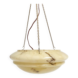 Art Deco bowl lamp with marble pattern from the 1930s