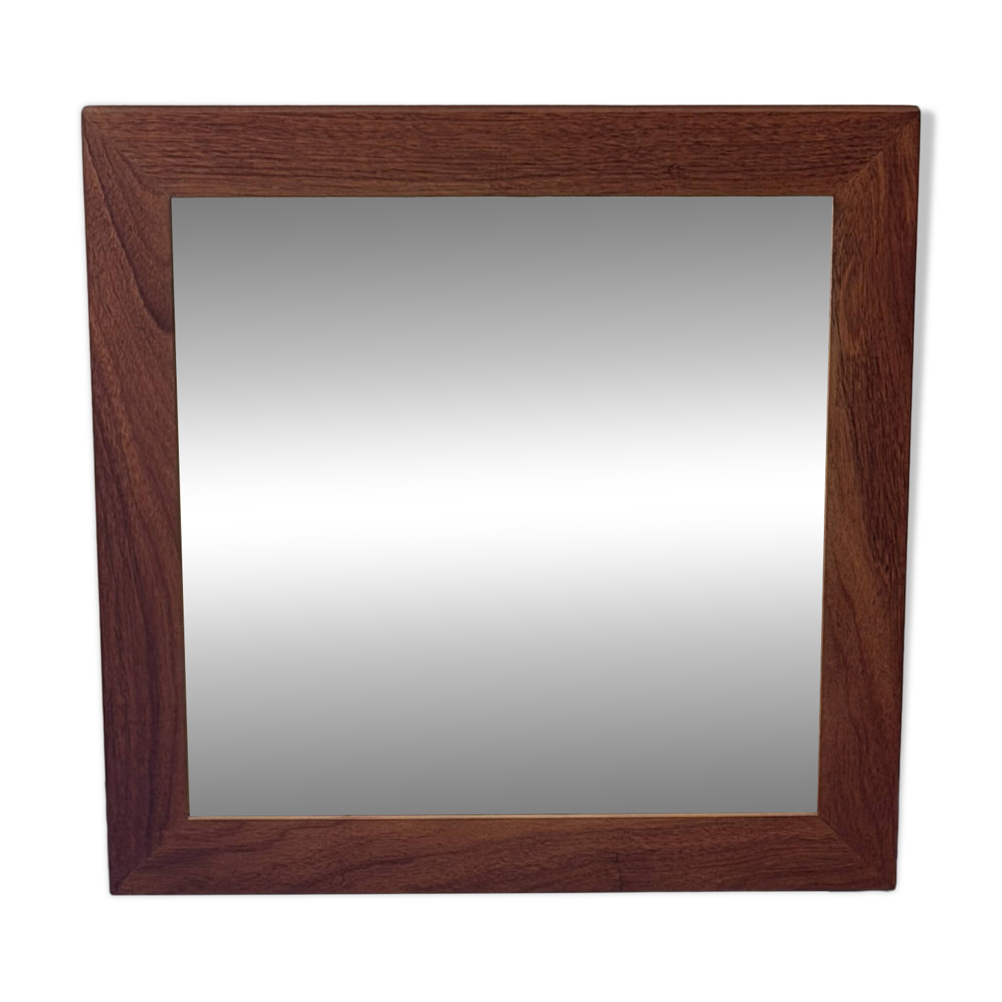 Miroir 50 x 50 cm. Cadre bois exotique