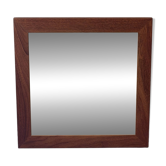 Mirror 50 x 50 cm. Exotic wood frame.