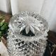 Seau à glace vintage en verre et métal doré