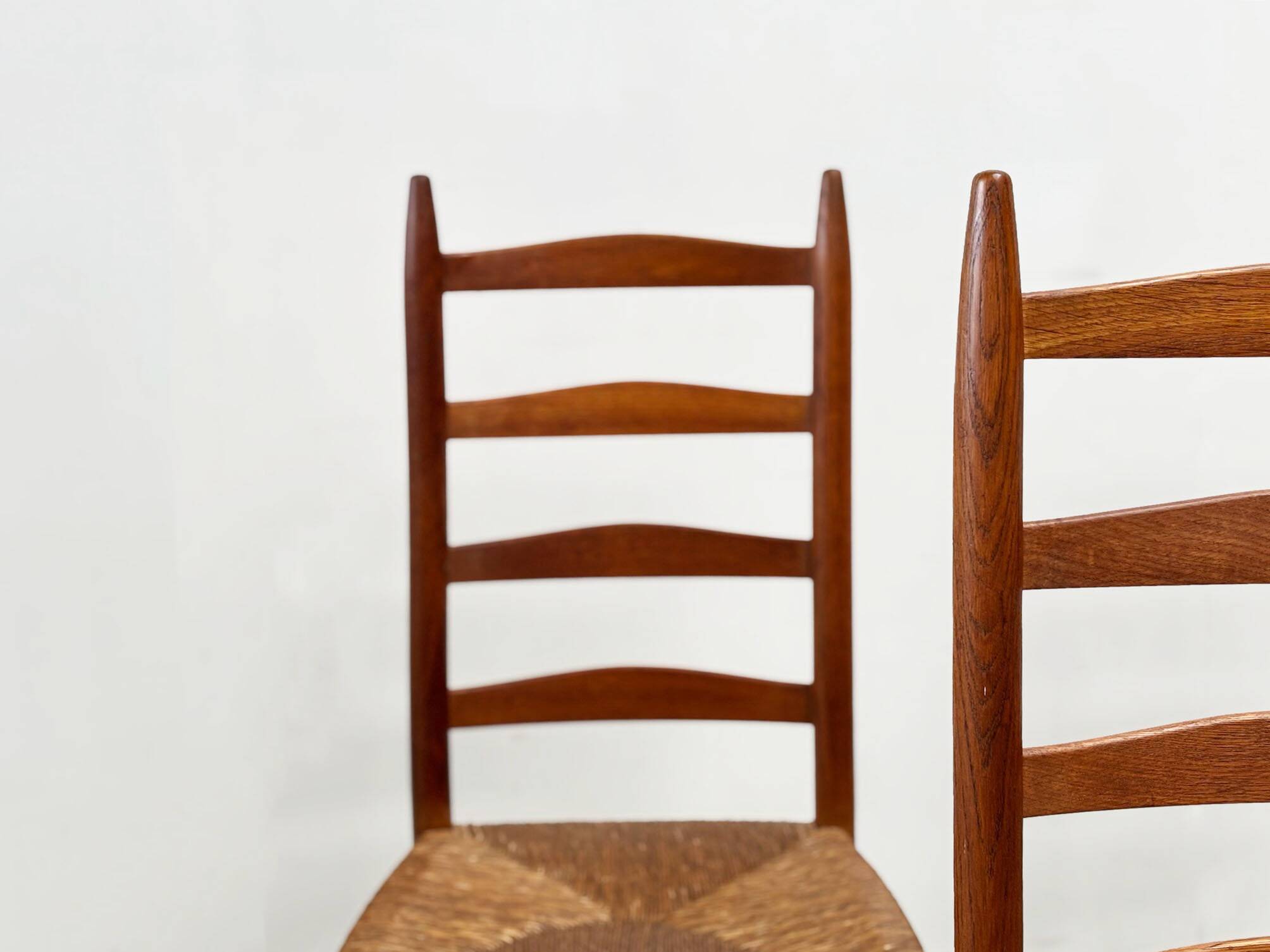 Set of six French dining chairs