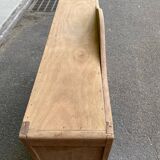 Vintage solid wood art deco 1940s display cabinet