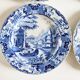 Calais earthenware 4 pagoda plates