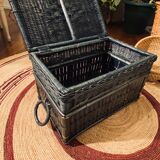 Blue wicker trunk