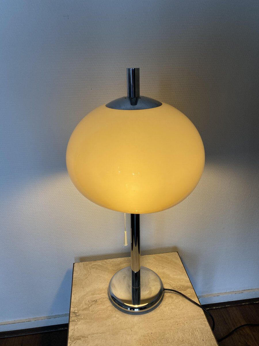 Guzzini Italy 1960s chrome-plated desk lamp