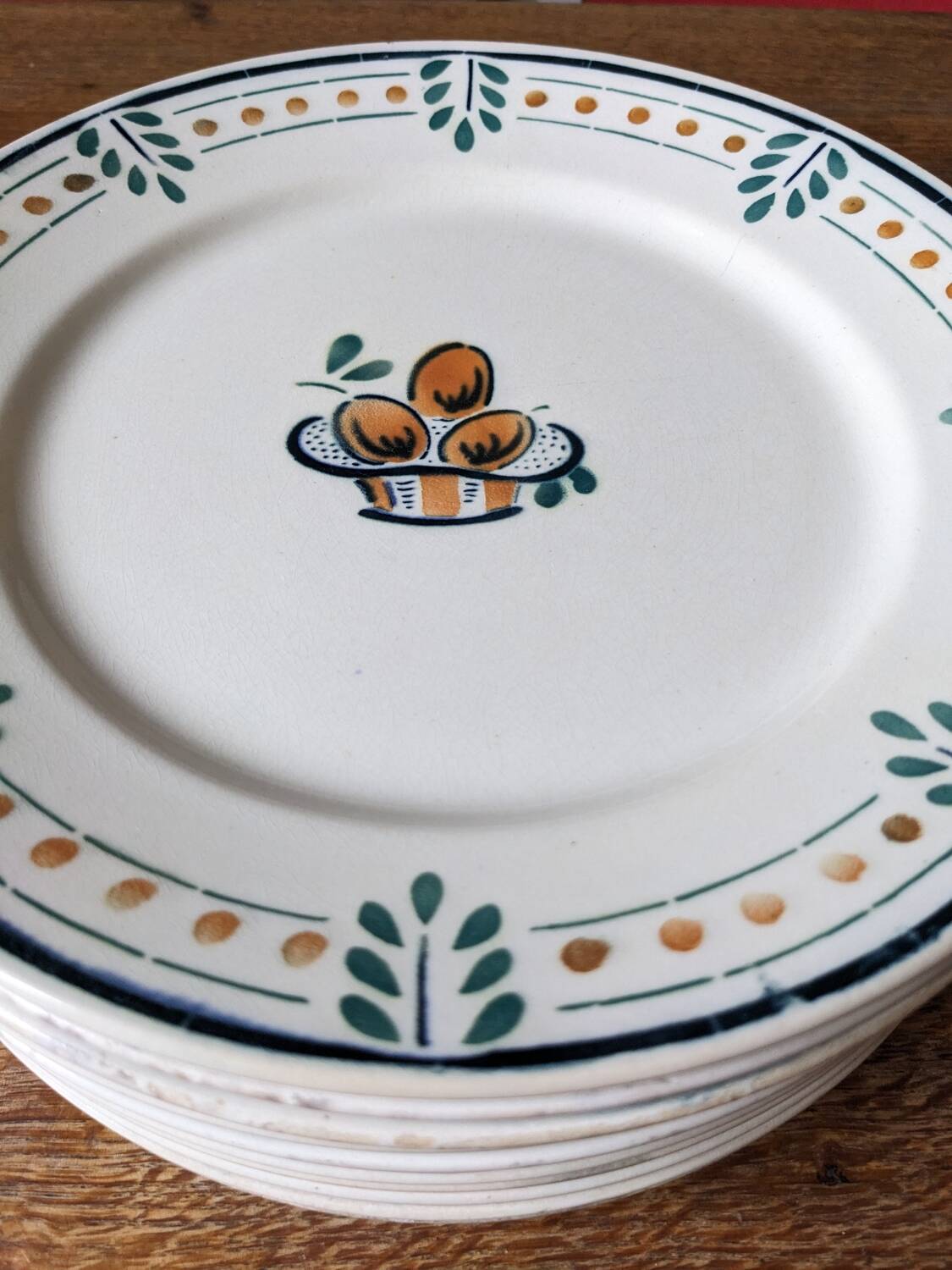 Lot of 12 Vosgien Badonviller flat plates