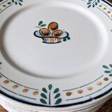 Lot of 12 Vosgien Badonviller flat plates