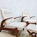 Midcentury design lounge chairs recliner Gimson & Slater