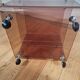 Rolling dessert trolley in Altuglas by Michel Dumas for Roche Bobois.