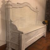 Shabby chic style church bench
