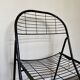 Black metal folding chair