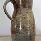 Handmade stoneware water pitcher