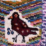 Colorful Boucherouite Azilal Moroccan rug - 97 x 184 cm