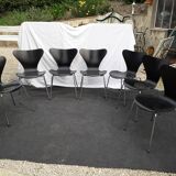 Lot of 7 chairs by Arne Jacobsen for Fritz Hansen