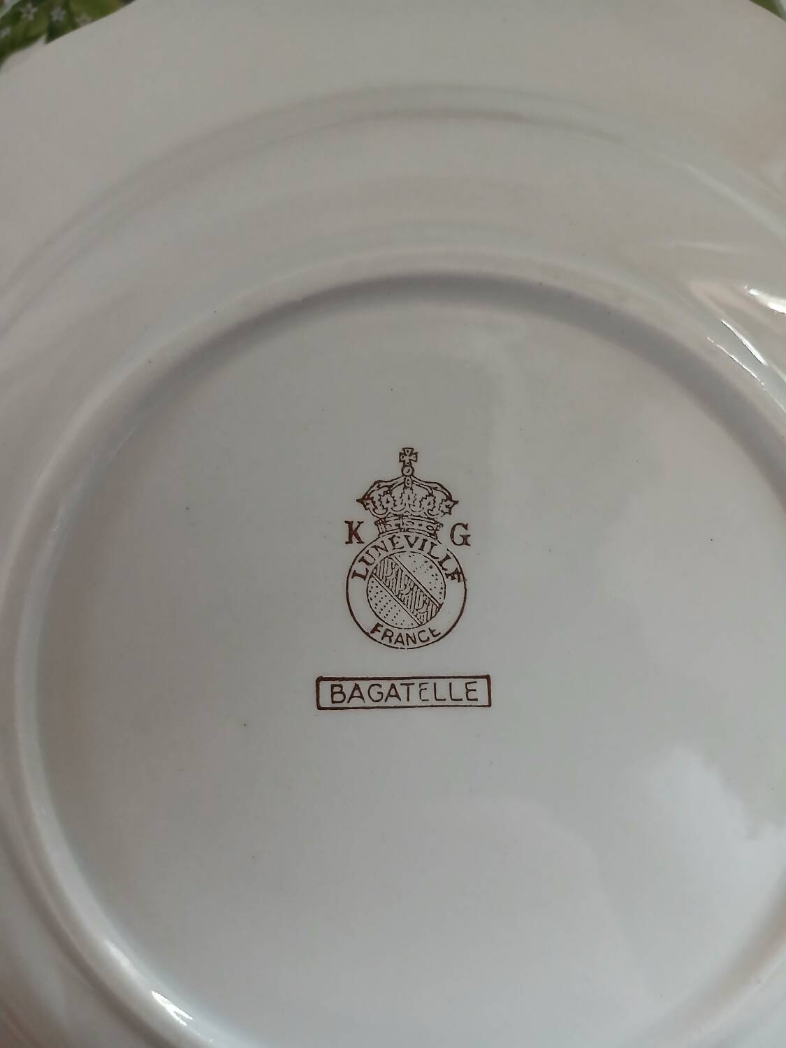 5 assiettes creuses anciennes Lunéville K&G 