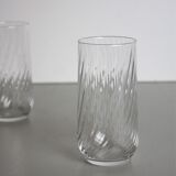 Set of 6 transparent water glasses