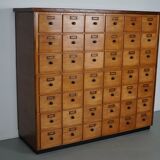 Dutch Beech Industrial Apothecary / Workshop Cabinet, circa 1950s