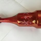 Engraved red carafe