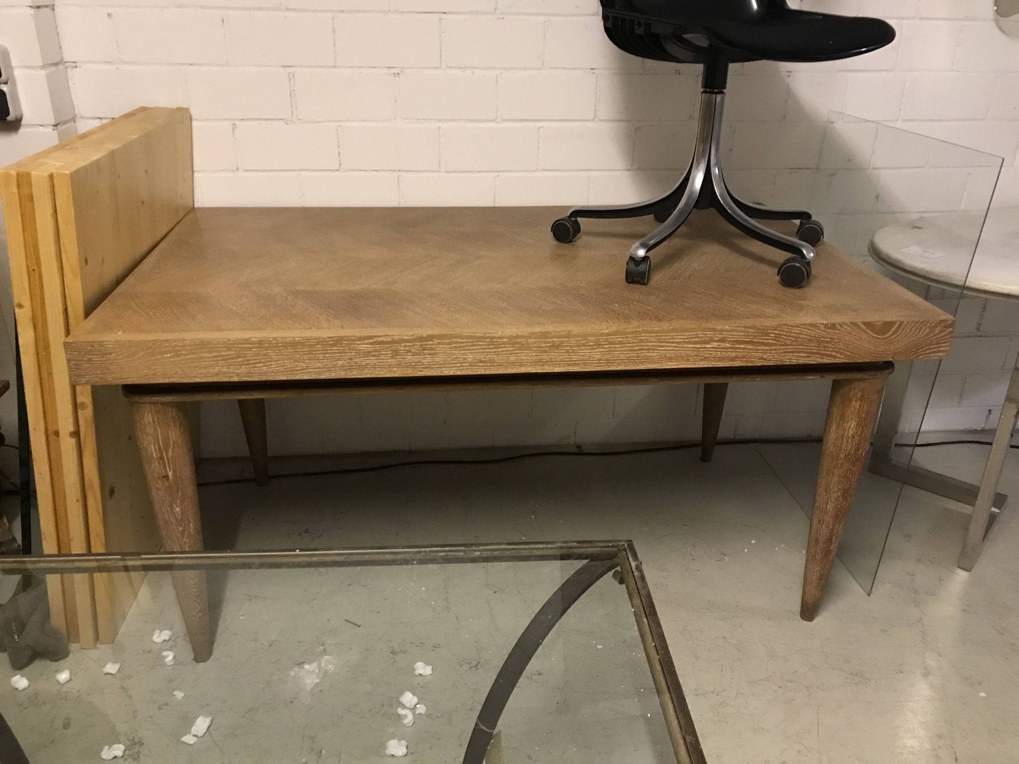 Table Extensible Art Déco en Chêne, France, 1980s