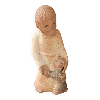 Sculpture in chamotte clay by Claude Bersoux