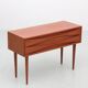 Commode scandinave en teck à 2 tiroirs