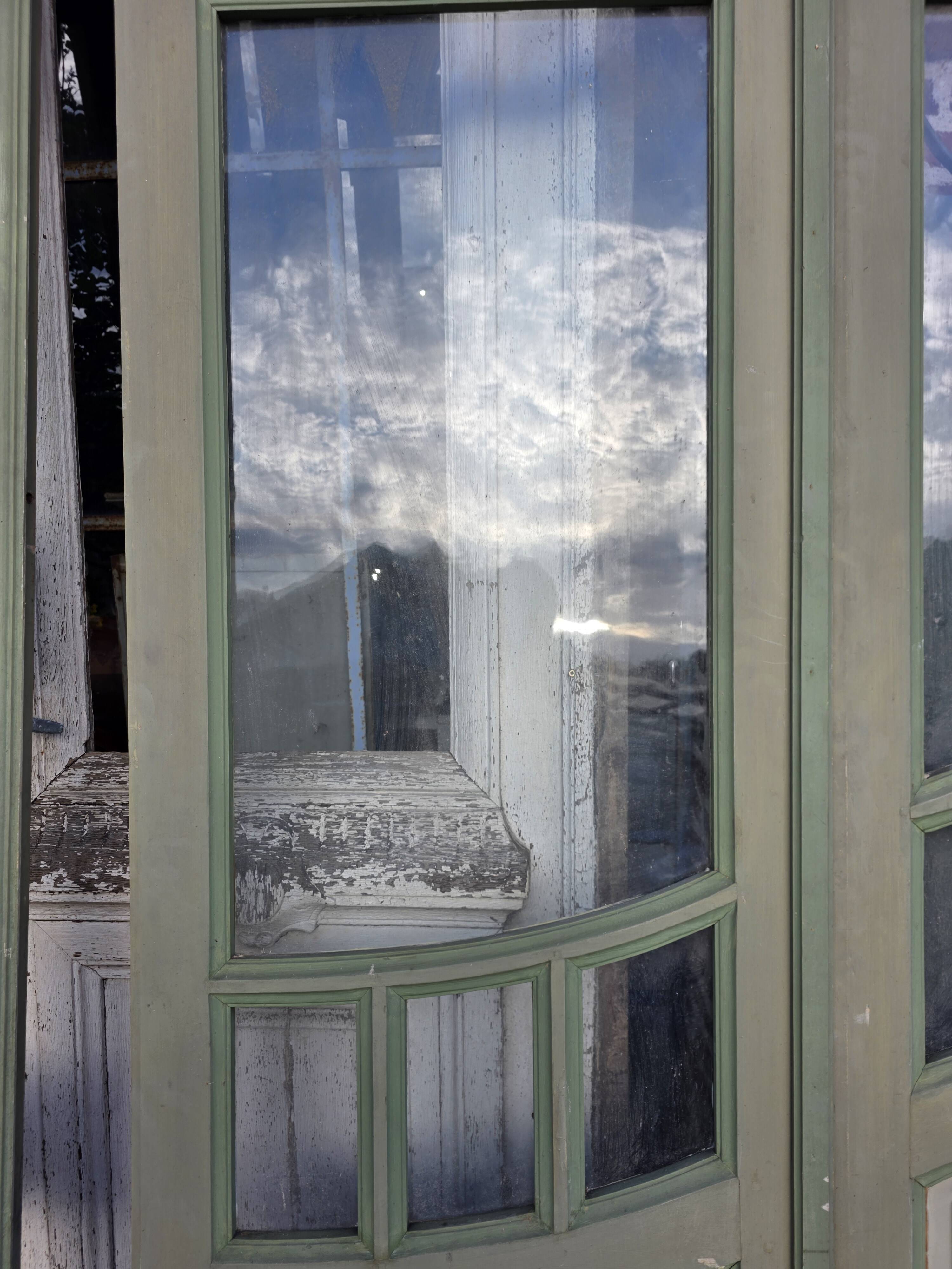 4 Art Nouveau partition doors + transom