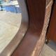 Miroir triangulaire vintage en teck