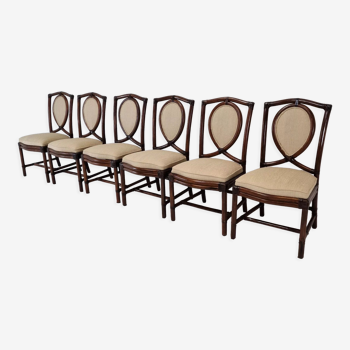 Set of 6 Bamboo Dining Chairs from Gasparucci Italo, 1970s