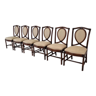 Set of 6 Bamboo Dining Chairs from Gasparucci Italo, 1970s