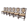 Ensemble de 6 chaises de salle à manger en bambou de Gasparucci Italo, années 1970
