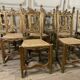 Set of 12 carved wooden chairs, Italy