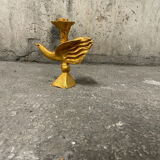 Zoomorphic gilded bronze candlestick by Pierre Casenove, 1980, Fondica.