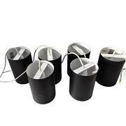6 Louis Poulsen "pipe" pendant lights, 1960s, lacquered steel