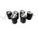 6 Louis Poulsen "pipe" pendant lights, 1960s, lacquered steel