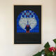 Original lithograph by franco borga. stained glass window, st-martin-des-rosiers
