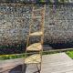 Audoux Minnet style corner shelf in vintage rattan 1950