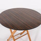 Foldable Italian Modern round table, 1970’s Italy