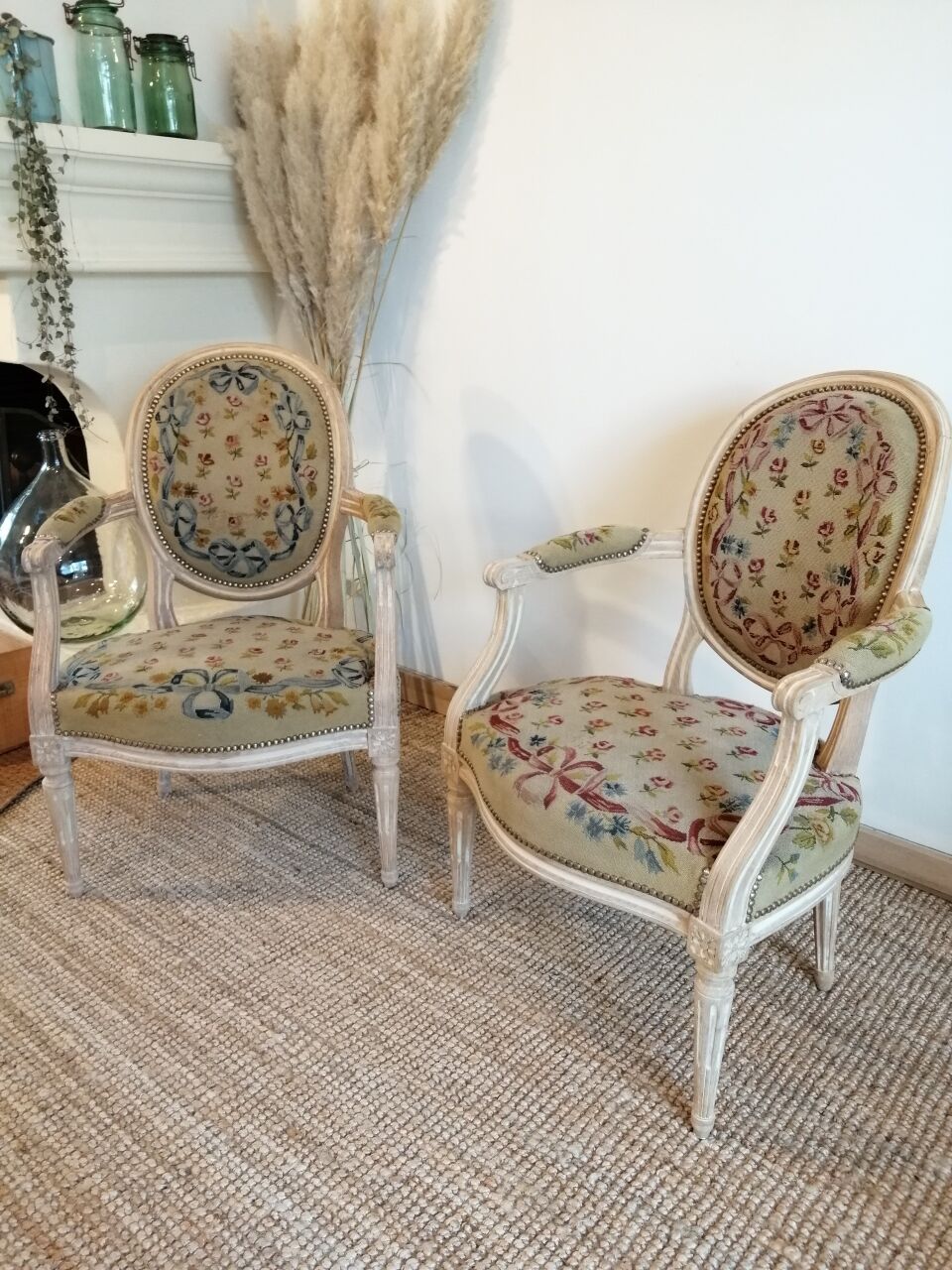 Pair of Louis XVI period armchairs