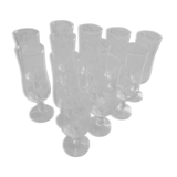 Set of 12 Arcoroc champagne flutes