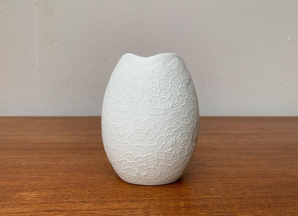 White porcelain vase by M. Frey for Kaiser, mid-century, 1960s.