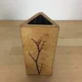 Raymonde Leduc herbarium triangular vase, ceramics