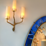 Arlus Publisher. Pair of appliques in gilded bronze